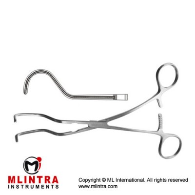 Dale Atrauma Peripheral Vascular Clamp Stainless Steel, 17.5 cm - 7"